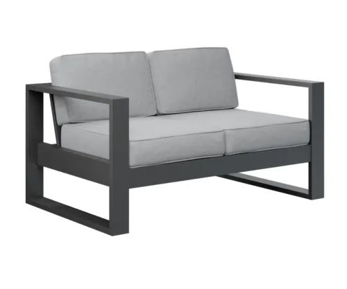 105 Nordic Loveseat Mgp Black Canvas Granite