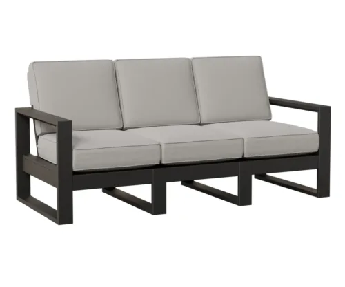 Nordic Highback Sofa Mgp Matt Black Cushion Fog